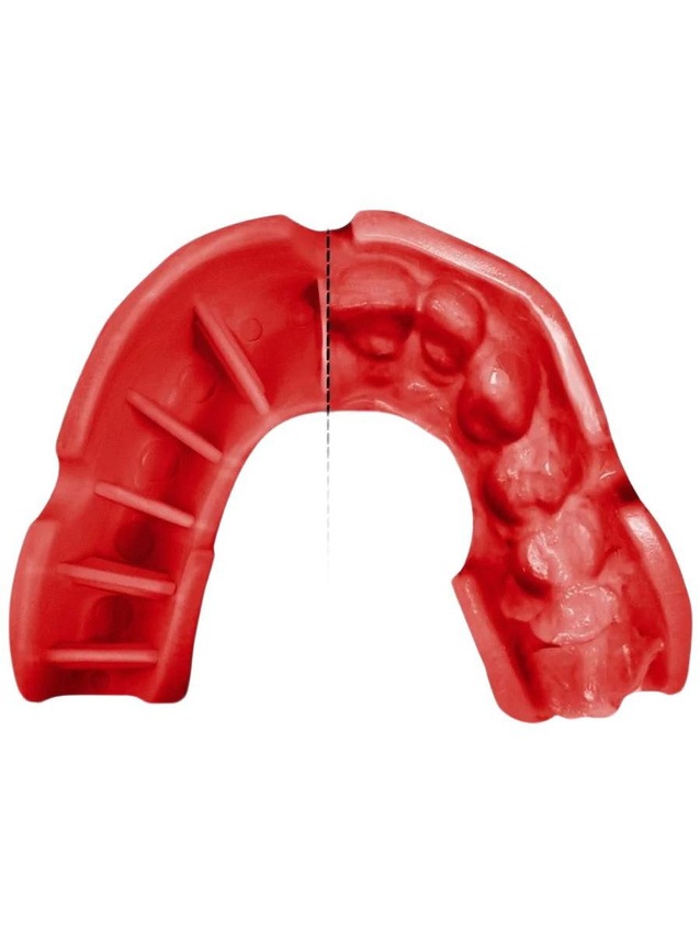 Детская боксерская капа Opro Self-Fit Silver UFC - Black/Red | Фото 1