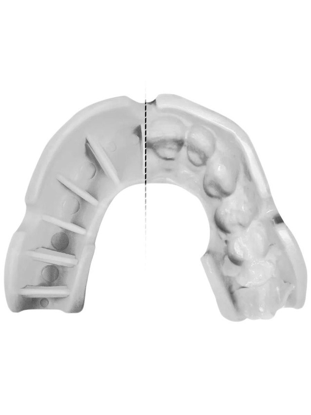 Детская боксерская капа Opro Self-Fit Bronze UFC - White | Фото 1