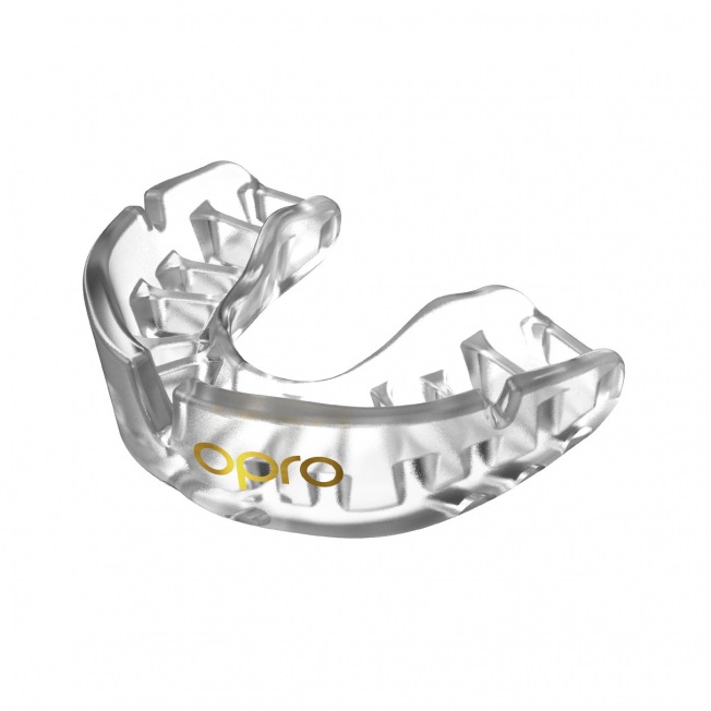 Боксерская капа Opro Gold - Clear