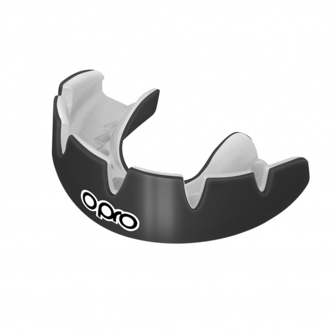 Боксерская капа Opro Instant Custom Braces Single Colour - Black/White