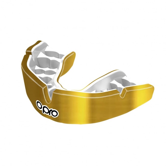 Боксерская капа Opro Instant Custom Single Colour - Gold/White