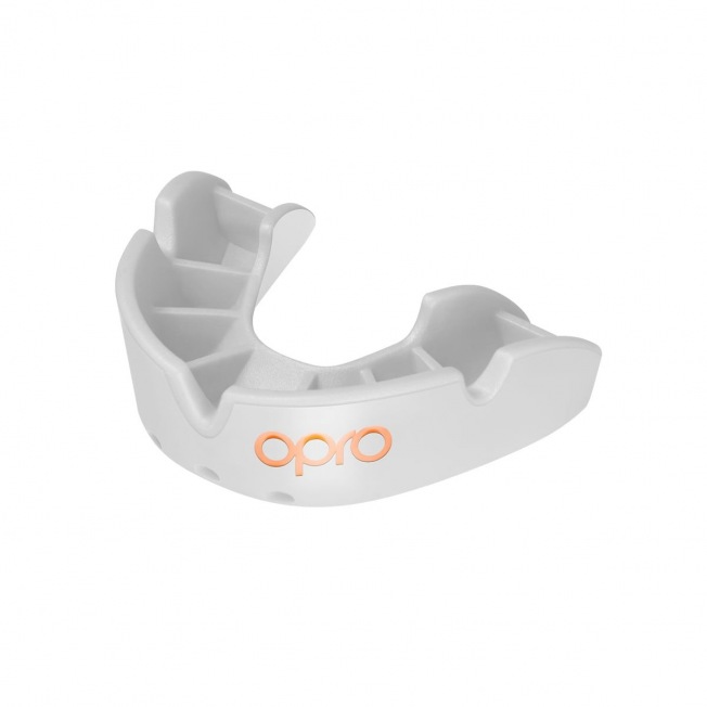 Боксерская капа Opro Self-Fit Bronze - White