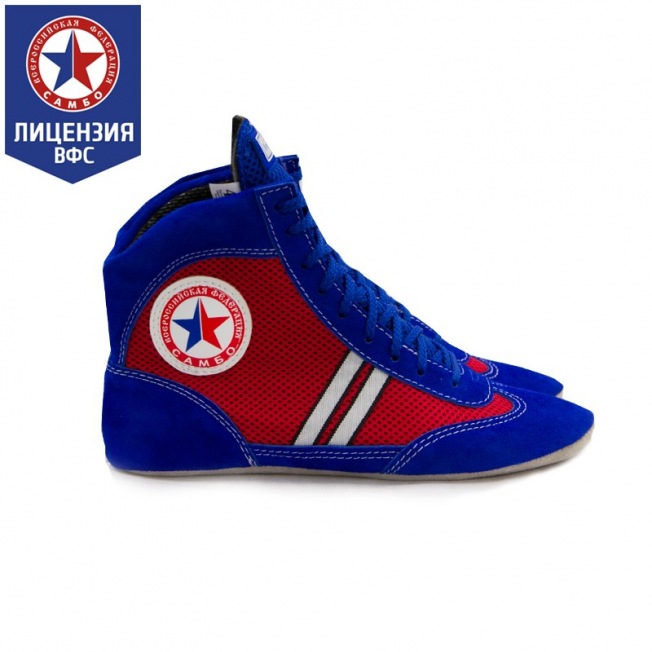 Борцовки для самбо Крепыш Я Атака ВФС - Син/Кр | Фото 4