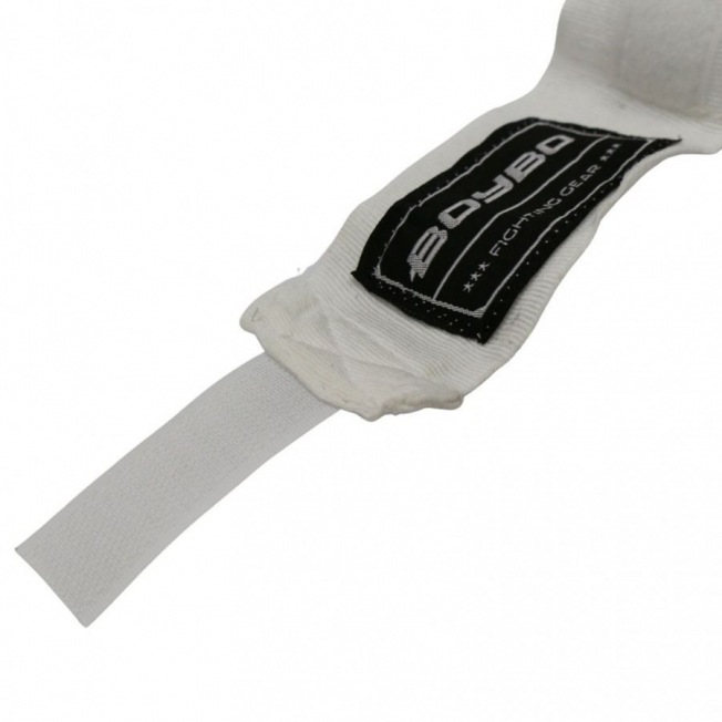 Бинты боксерские BoyBo хлопок/эластан - Белый (3.5m) | Фото 2