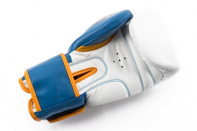 Боксерские перчатки UFC Premium True Thai - White/Blue | Фото 9