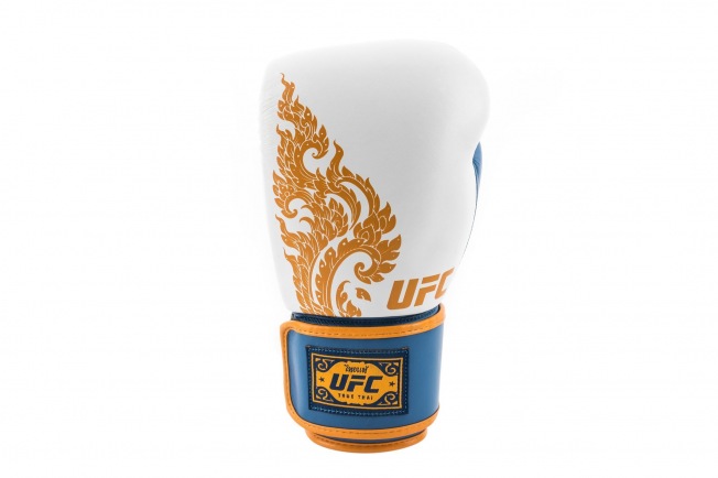 Боксерские перчатки UFC Premium True Thai - White/Blue | Фото 1