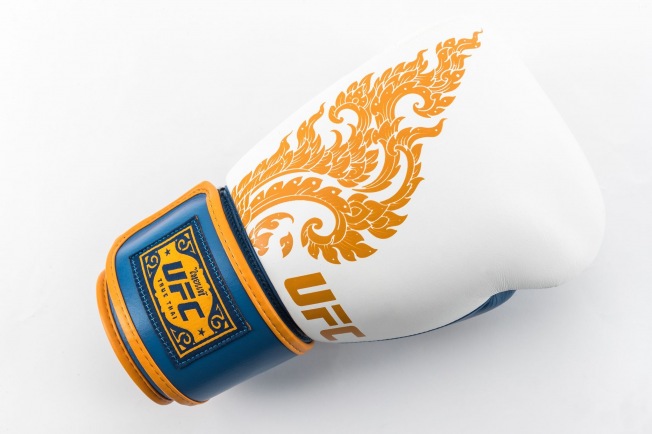 Боксерские перчатки UFC Premium True Thai - White/Blue | Фото 7
