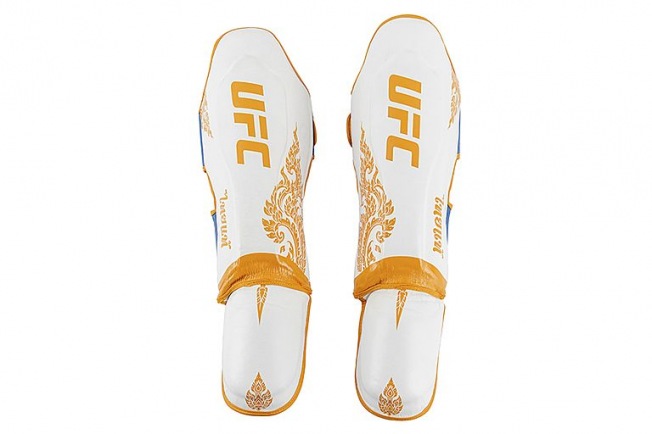 Щитки на ноги, шингарды UFC Premium True Thai - White/Blue | Фото 2