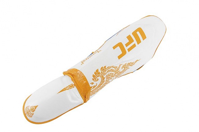 Щитки на ноги, шингарды UFC Premium True Thai - White/Blue | Фото 3