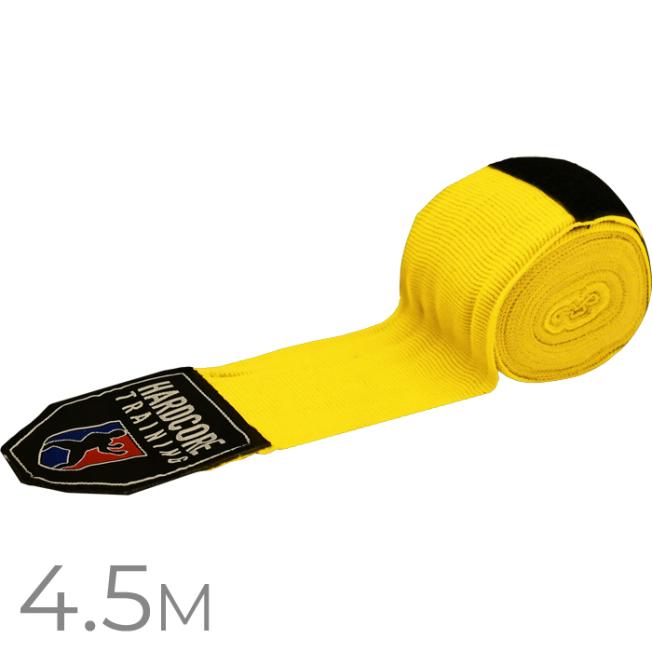 Боксерские бинты Hardcore Training Superior - Yellow (4.5m)