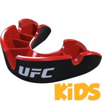 Детская боксерская капа Opro Silver Level UFC - Black/Red