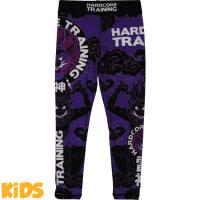 Детские компрессионные штаны Hardcore Training Raijin - Black/Purple