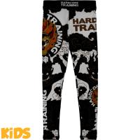 Детские компрессионные штаны Hardcore Training Raijin - Black/White