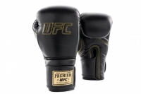 Боксерские перчатки премиальные на липучке UFC - Black