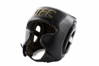 Боксерский шлем премиальный с защитой скул UFC - Black