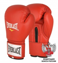 Боксерские перчатки любительские Everlast Amateur Cometition PU FBR - Красный