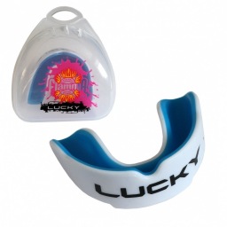 Детская боксерская капа Flamma Lucky - White/Blue