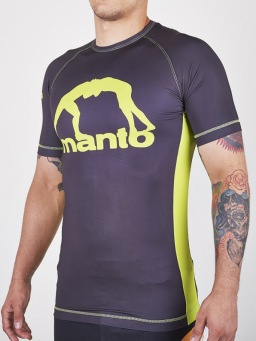 Рашгард Manto Logo Short Sleeve - Black/Green