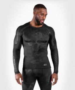 Рашгард Venum Skull LS - Black/Black