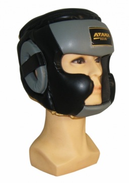 Боксерский Шлем АТАКА Boxing - Black/Grey
