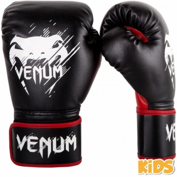 Детские боксерские перчатки Venum Contender - Black/Red