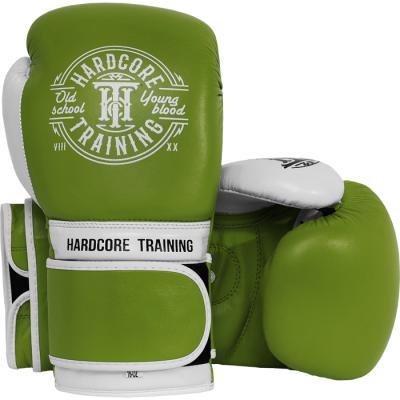 Боксерские перчатки Hardcore Training Premium - Green/White