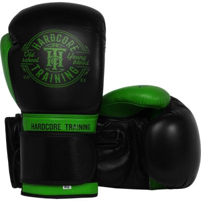 Боксерские перчатки Hardcore Training Premium - Black/Green