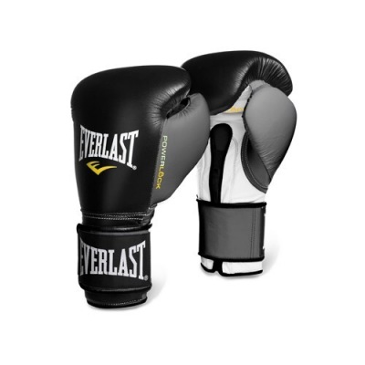 Боксерские перчатки Everlast Powerlock - Черный/Серый