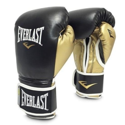 Боксерские перчатки Everlast Powerlock PU - Черный/Золото