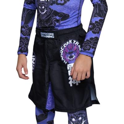 Детские шорты для единоборств Hardcore Training Raijin - Black/Purple