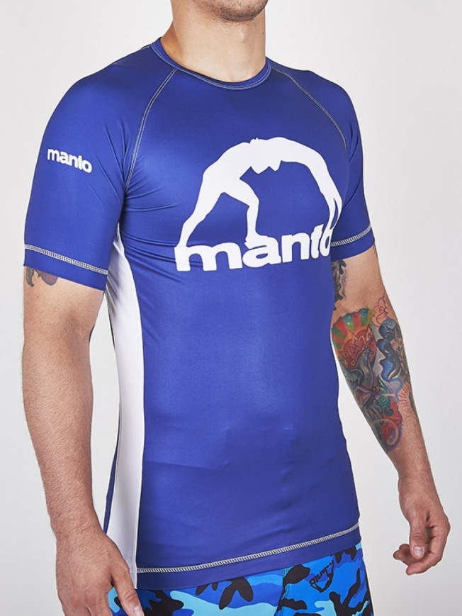 Рашгард Manto Logo Short Sleeve - Blue
