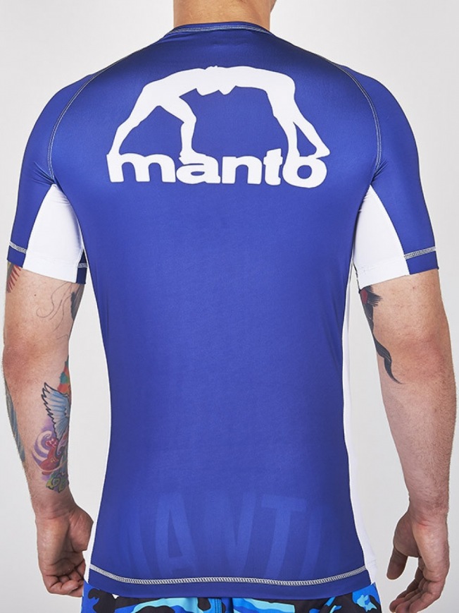 Рашгард Manto Logo Short Sleeve - Blue | Фото 1