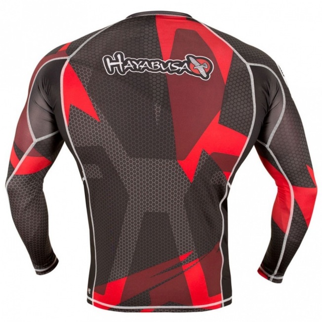 Рашгард Hayabusa Metaru 47 Silver Longsleeve - Black/Red | Фото 2