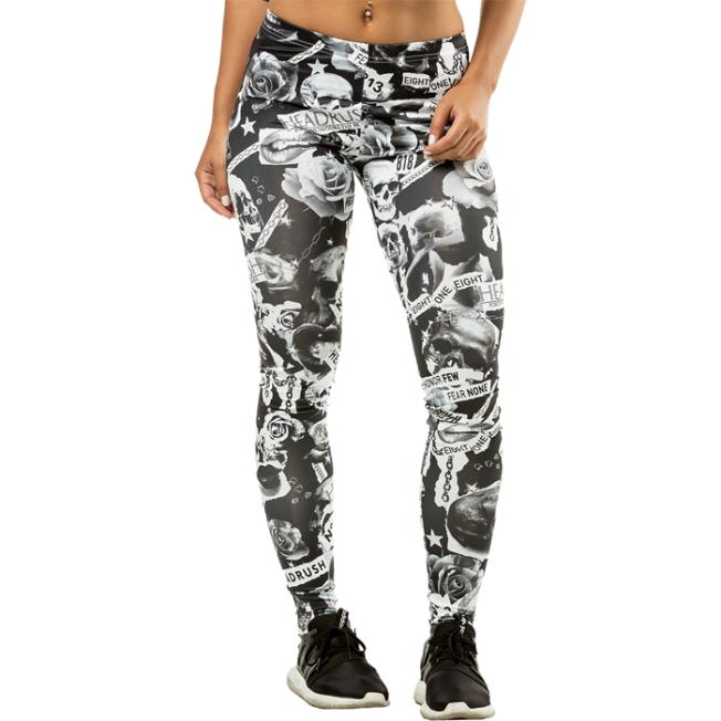 Женские компрессионные штаны Headrush Livia - Black/White | Фото 2