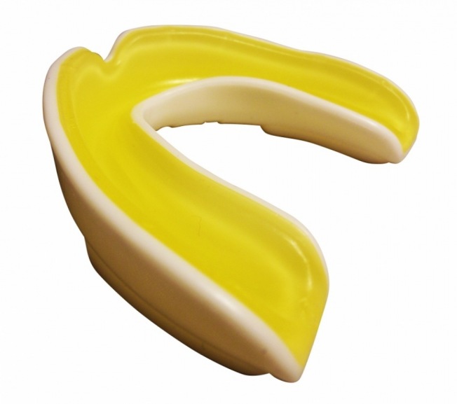 Детская капа Fight Expert - Белый/Желтый | Фото 1