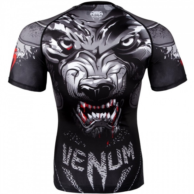 Рашгард Venum Werewolf Short Sleeves - Black/Grey | Фото 5