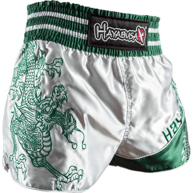 Шорты муай тай Hayabusa Sacred - White/Green | Фото 1