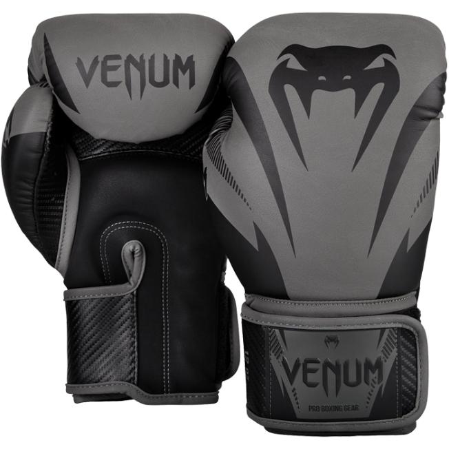 Боксерские перчатки Venum Impact - Grey/Black