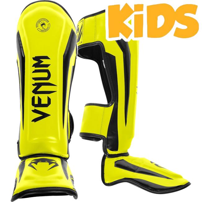 Шингарды детские Venum Elite - Neo Yellow