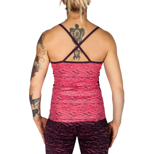 Женская тренировочная майка Venum Camoline - Coral/Dark Purple | Фото 2