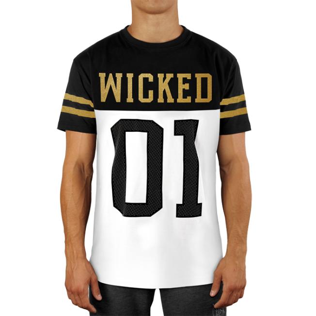 Футболка Wicked One Quarterback - White/Black/Gold