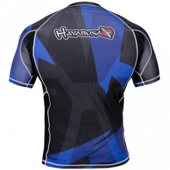 Рашгард Hayabusa Metaru 47 Silver Shortsleeve - Black/Blue | Фото 1