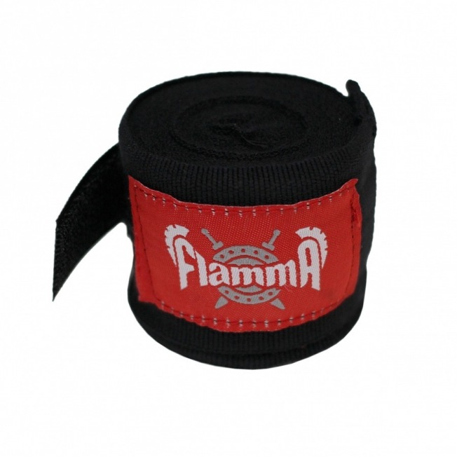 Бинты боксерские Flamma - Black (4m)
