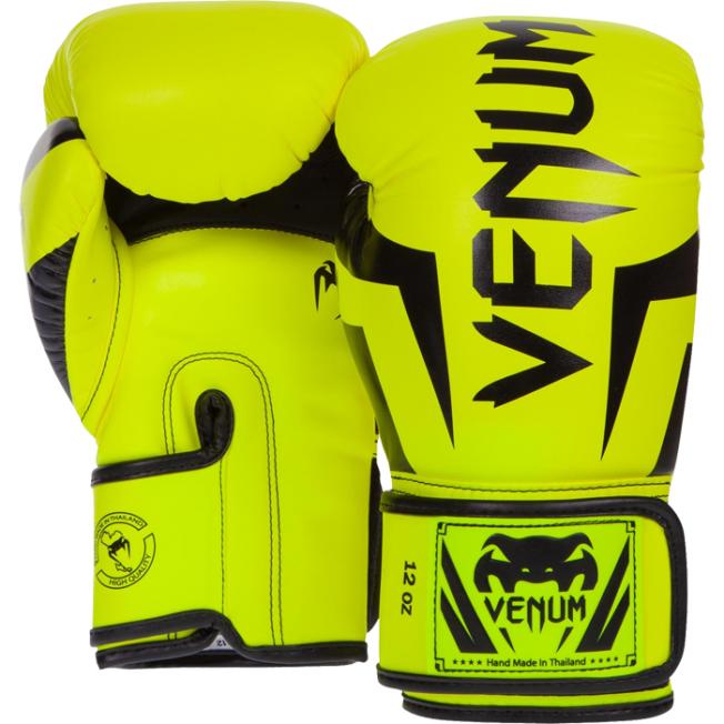 Боксерские перчатки Venum Elite - Neo Yellow