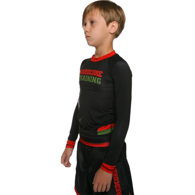Детский рашгард Hardcore Training Red-Green | Фото 2