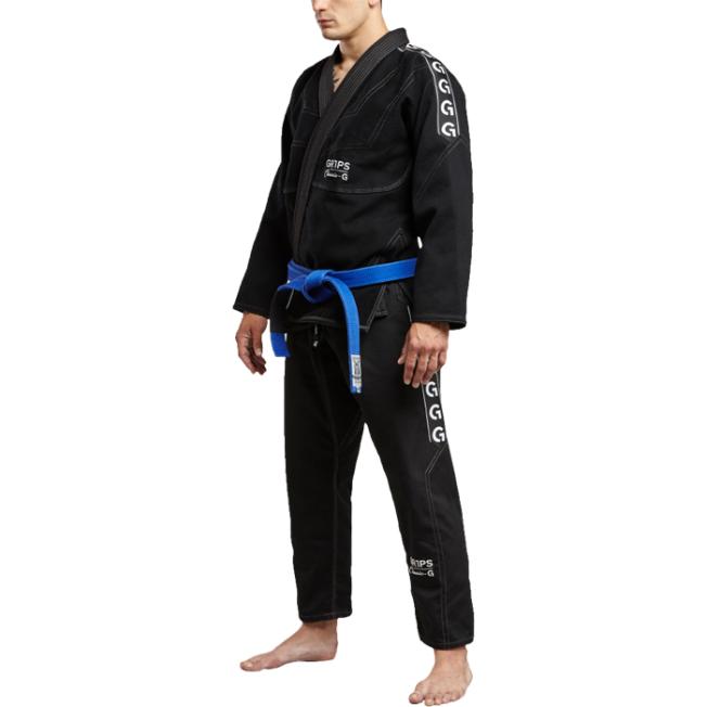 Кимоно для BJJ Grips Athletics Class Logo Tape - Black | Фото 3