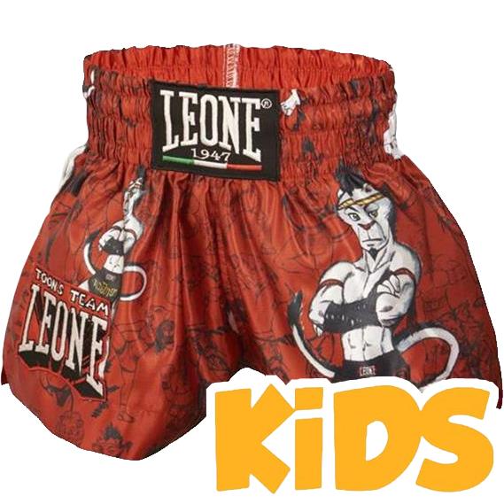 Детские тайские шорты для единоборств Leone Ramon - Red