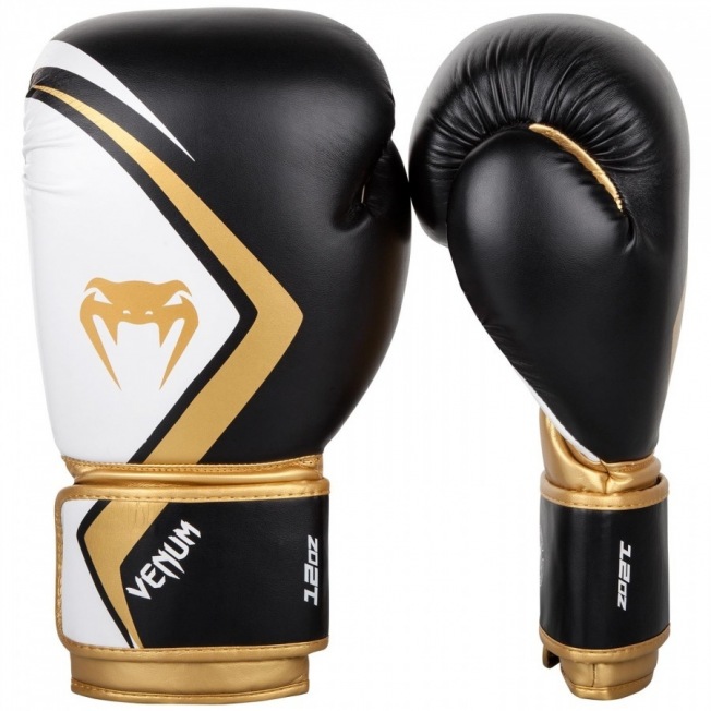 Боксерские перчатки Venum Contender 2.0 - Black/White-Gold