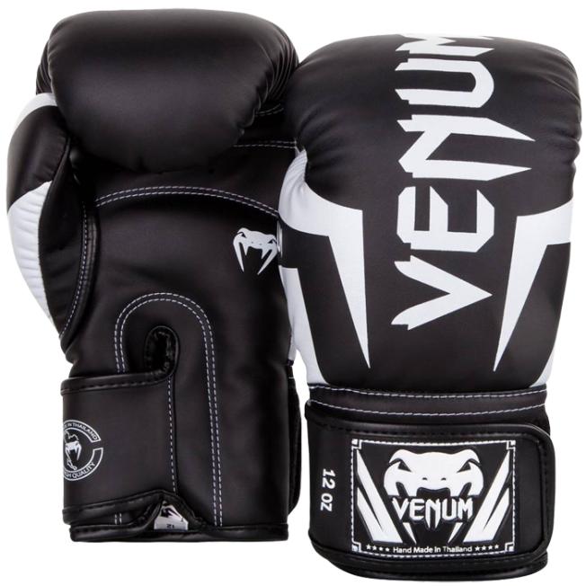 Боксерские перчатки Venum Elite - Black/White
