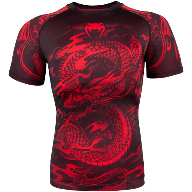 Рашгард Venum Dragons Fligh Short Sleeves - Black/Red